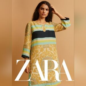 ZARA Venetian Tunic Shift dress Sz S LIKE NEW